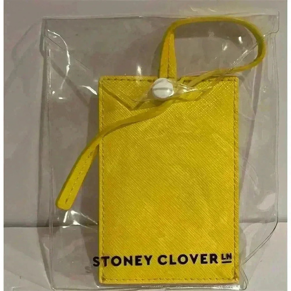 Stoney Clover Lane Lemon Yellow Luggage Tag - Picture 1 of 3